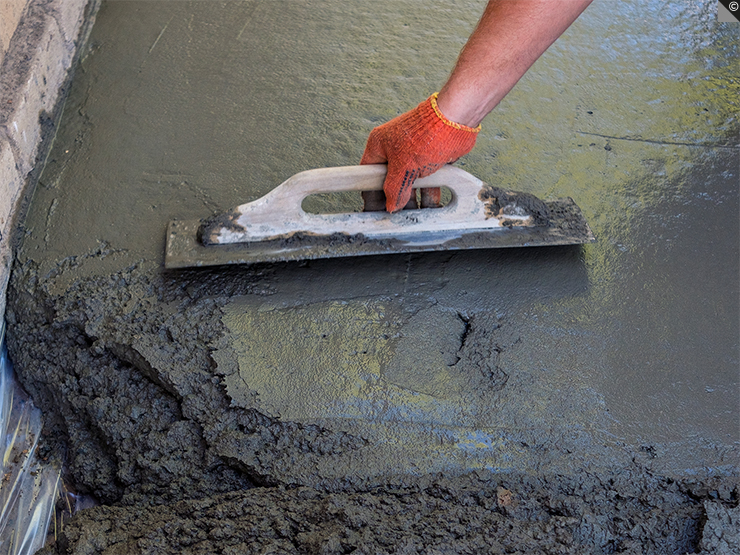 Le talochage du béton frais