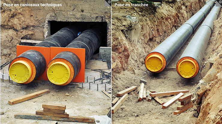 Les canalisations de chauffage urbain