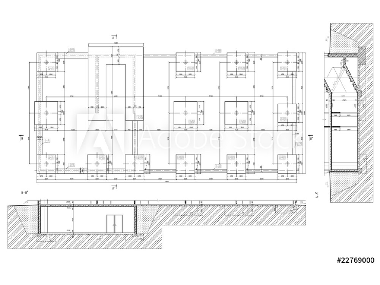 Un plan d'exécution réalisé par un architecte