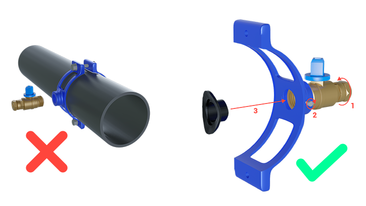Un robinet de branchement
