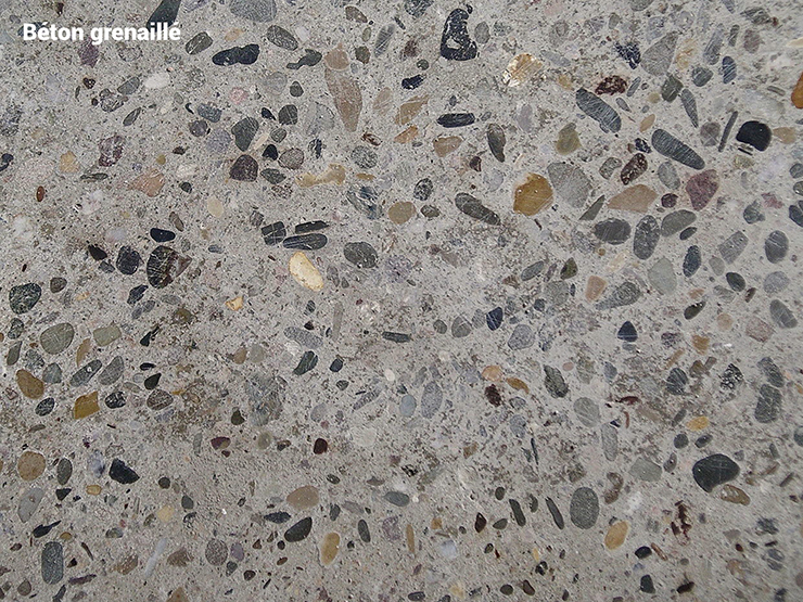 Le béton grenaillé